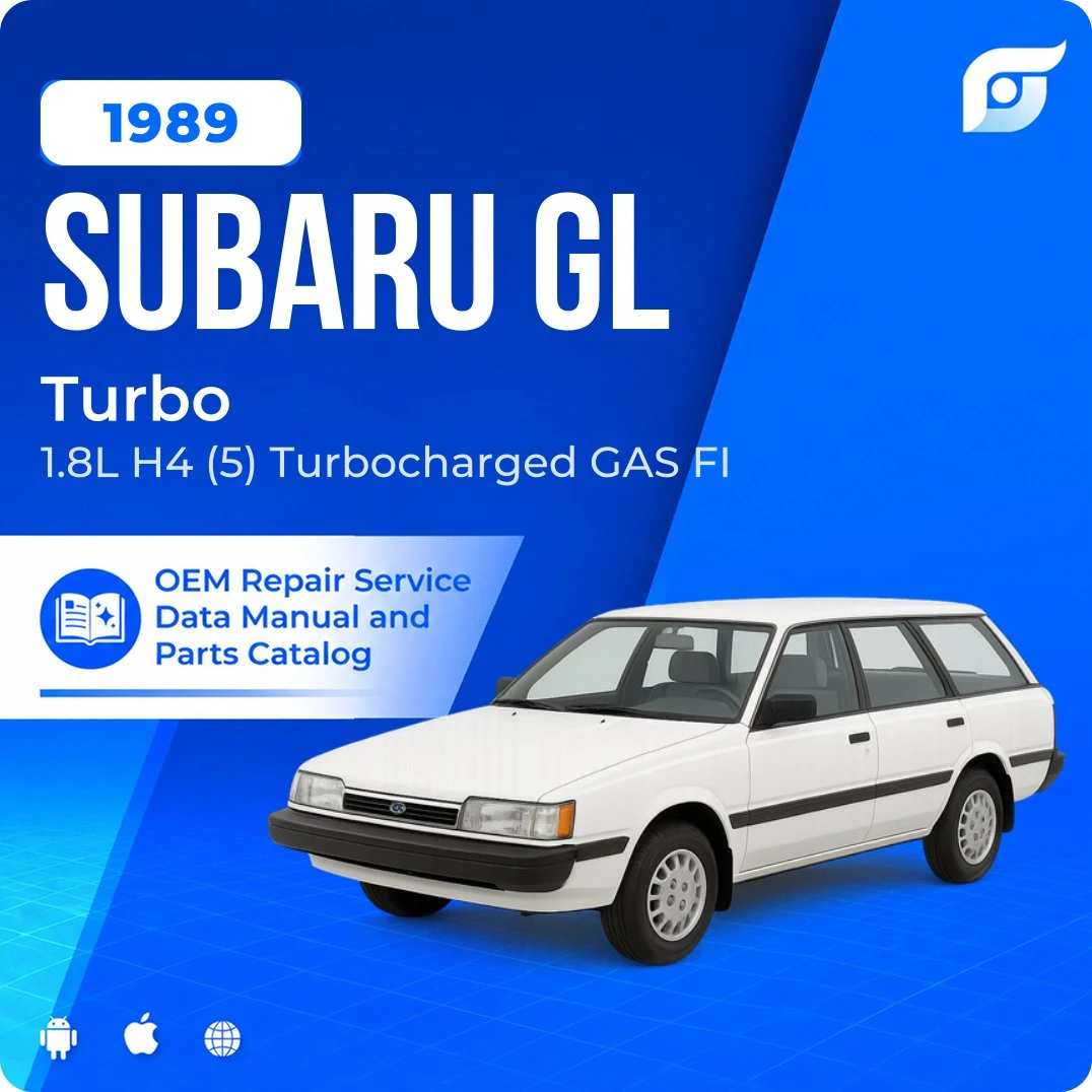 1989 Subaru GL Turbo - OEM Repair Service Manual