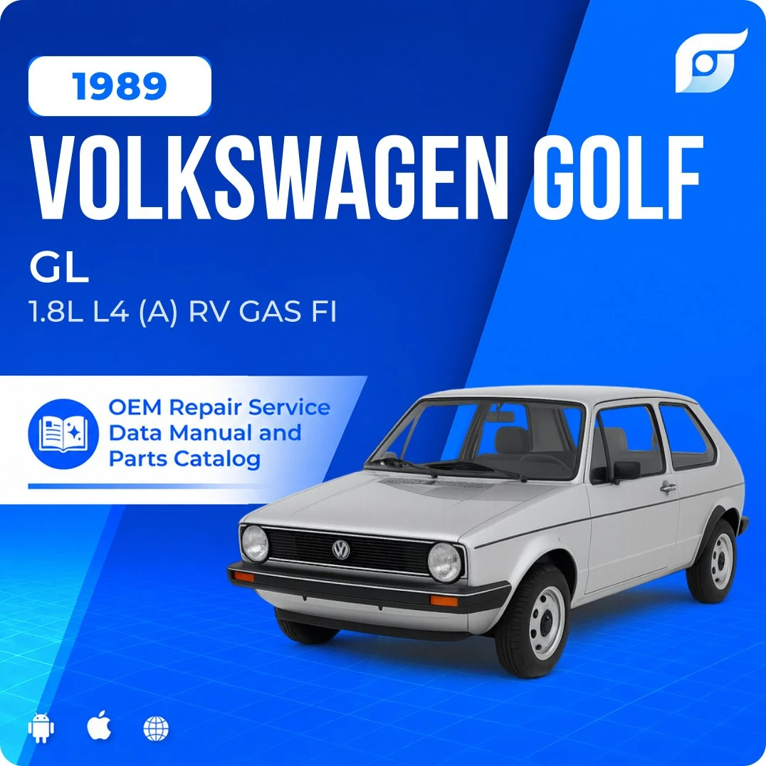 1989 Volkswagen Golf GL - OEM Repair Service Manual