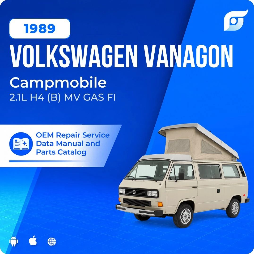1989 Volkswagen Vanagon Campmobile - OEM Repair Service Manual
