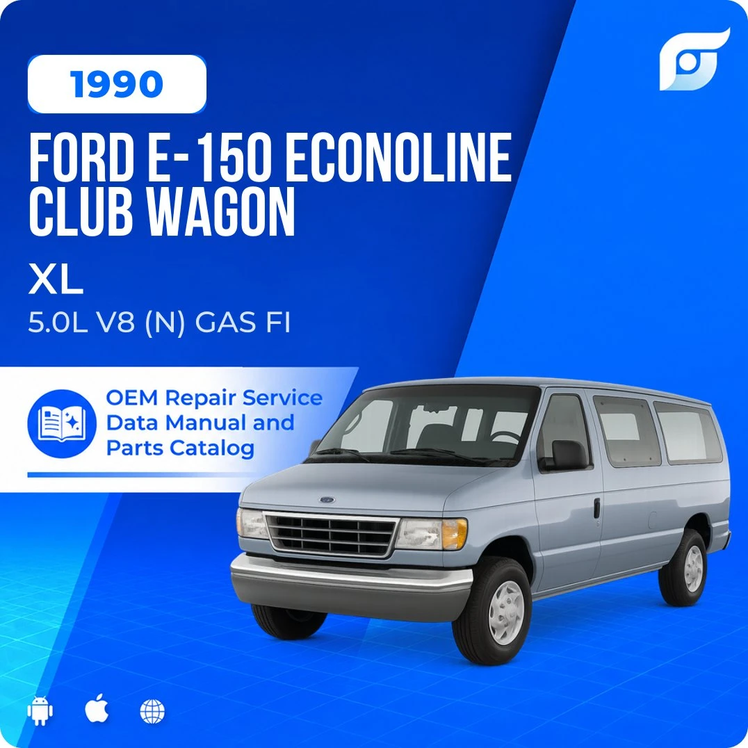 1990 Ford E-150 Econoline Club Wagon XL - OEM Repair Service Manual