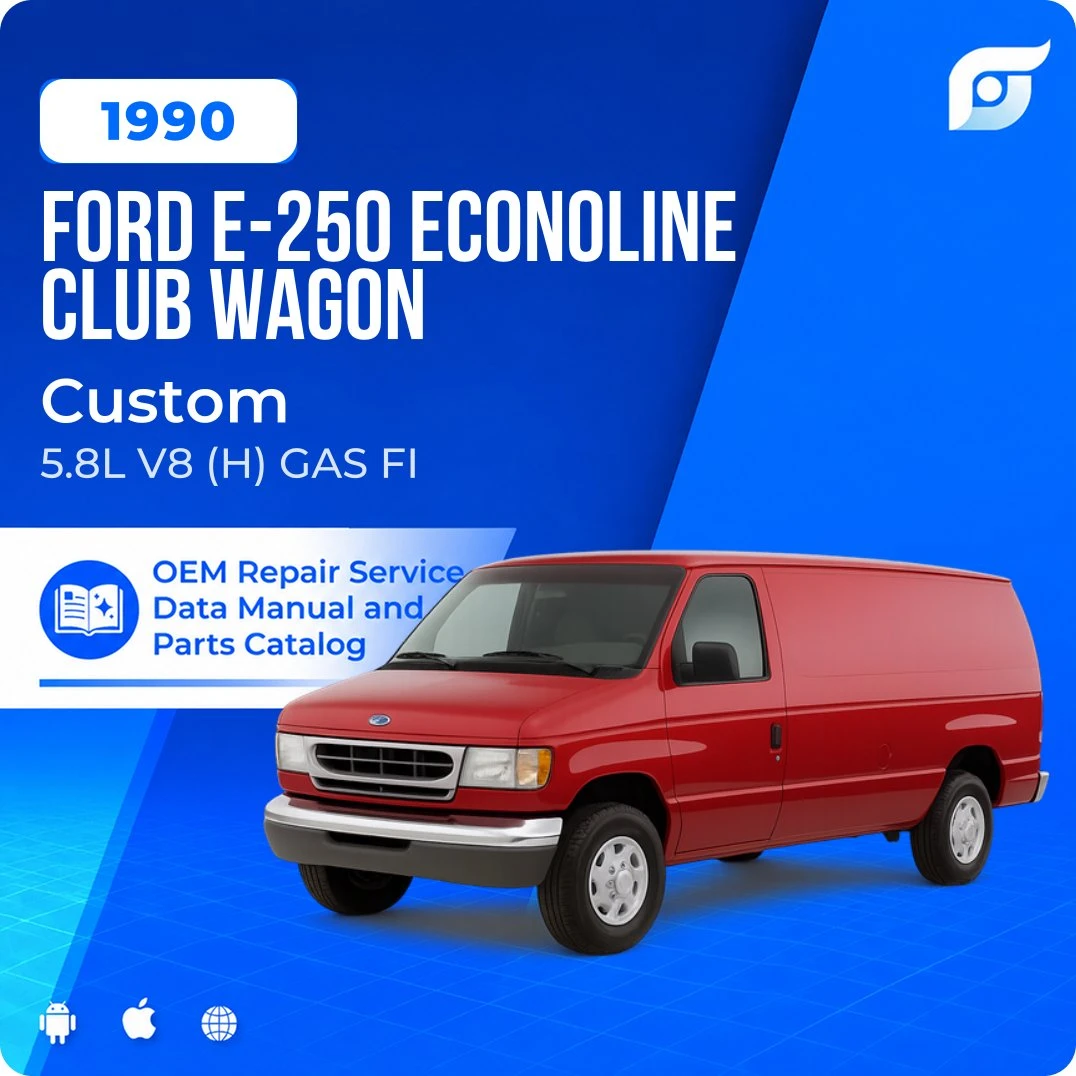 1990 Ford E-250 Econoline Club Wagon Custom - OEM Repair Service Manual