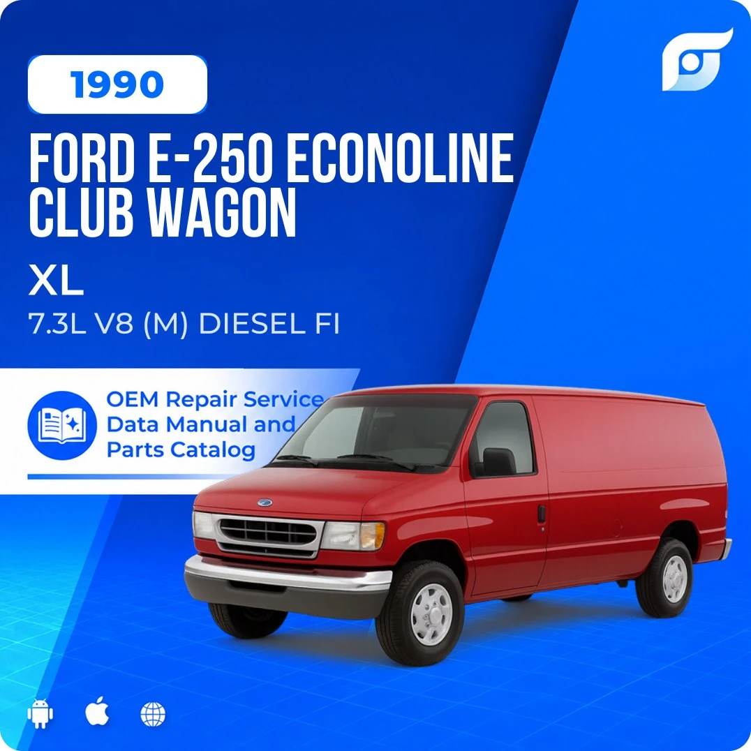1990 Ford E-250 Econoline Club Wagon XL - OEM Repair Service Manual