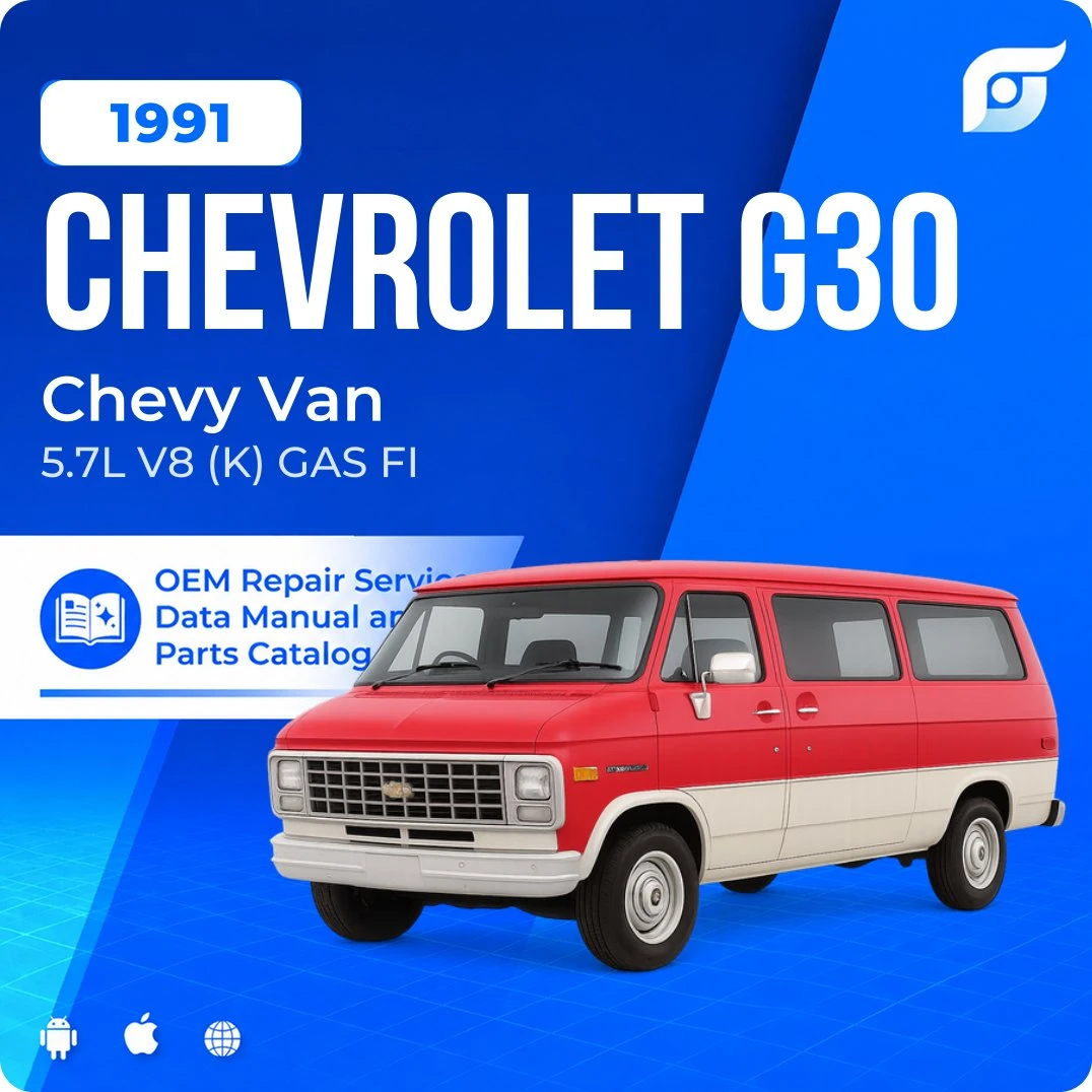 1991 Chevrolet G30 Chevy Van - OEM Repair Service Manual