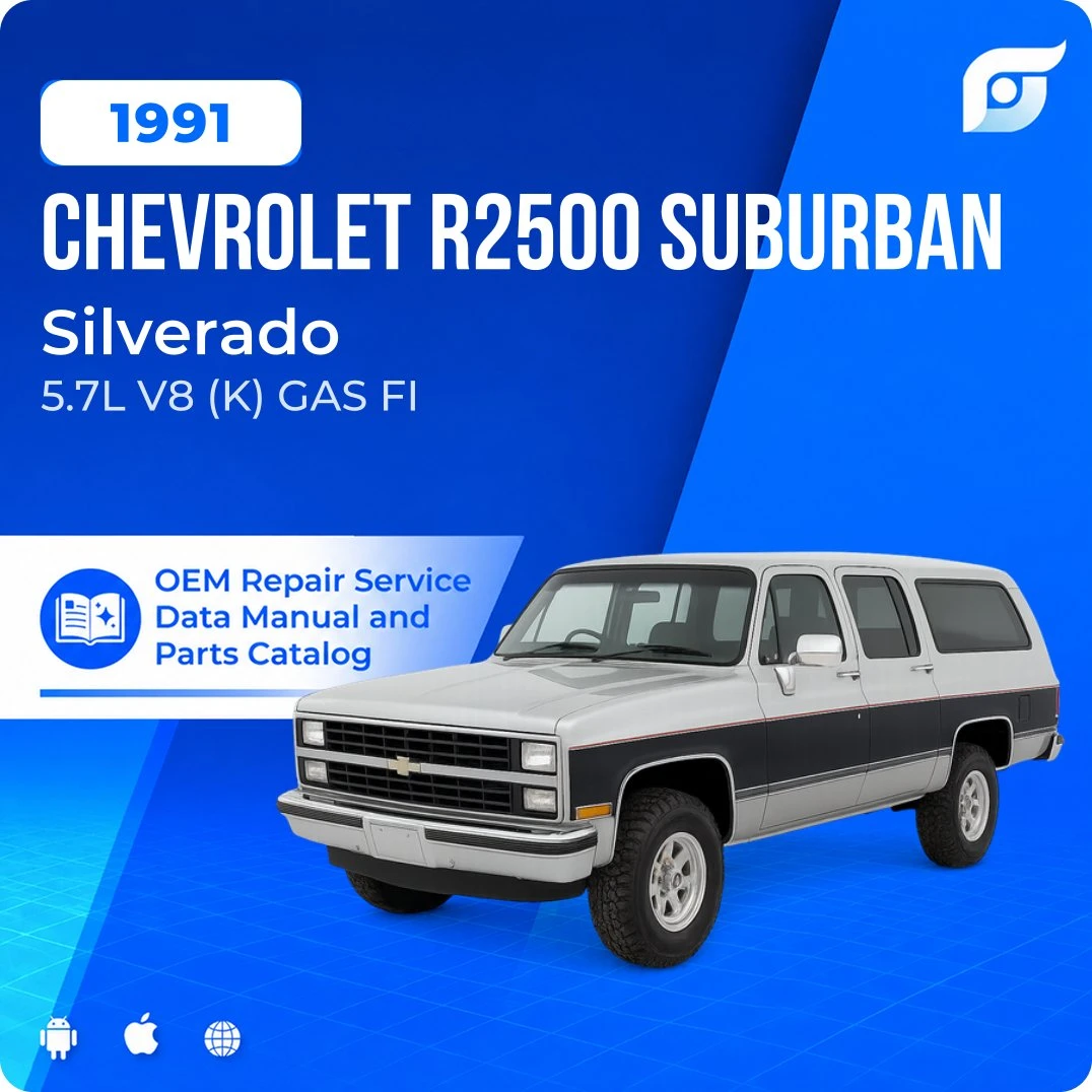 1991 Chevrolet R2500 Suburban Silverado - OEM Repair Service Manual