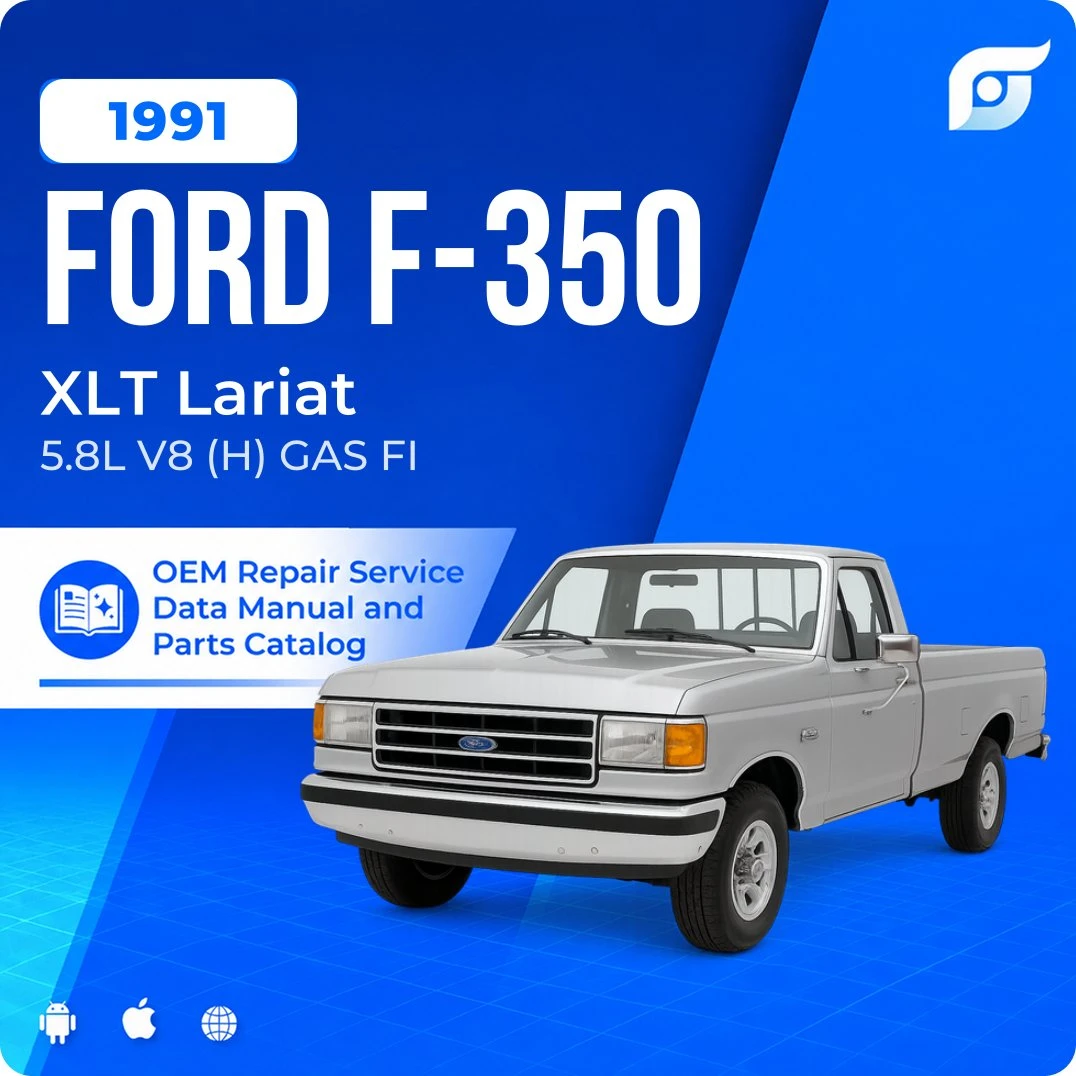 1991 Ford F-350 XLT Lariat - OEM Repair Service Manual