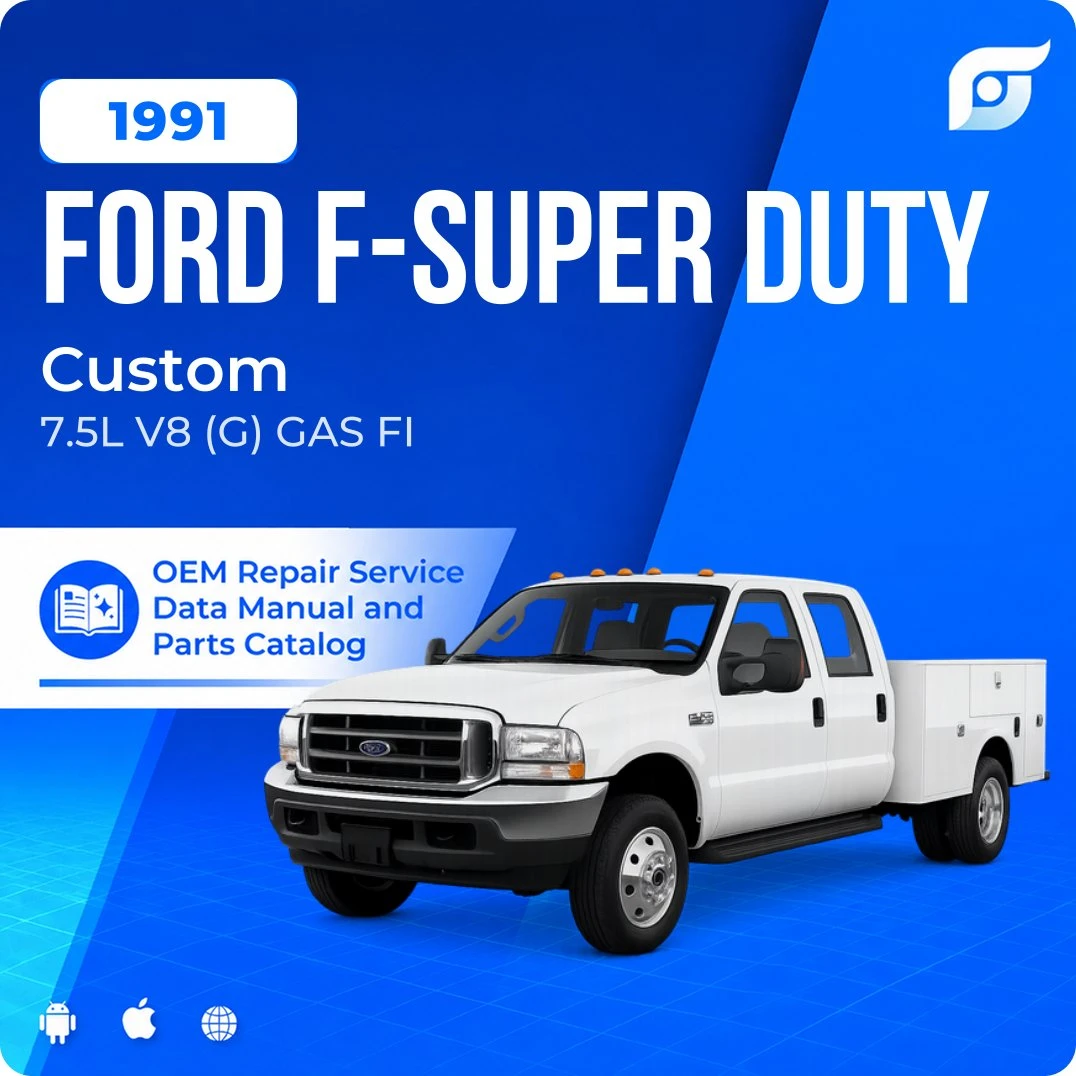 1991 Ford F-Super Duty Custom - OEM Repair Service Manual