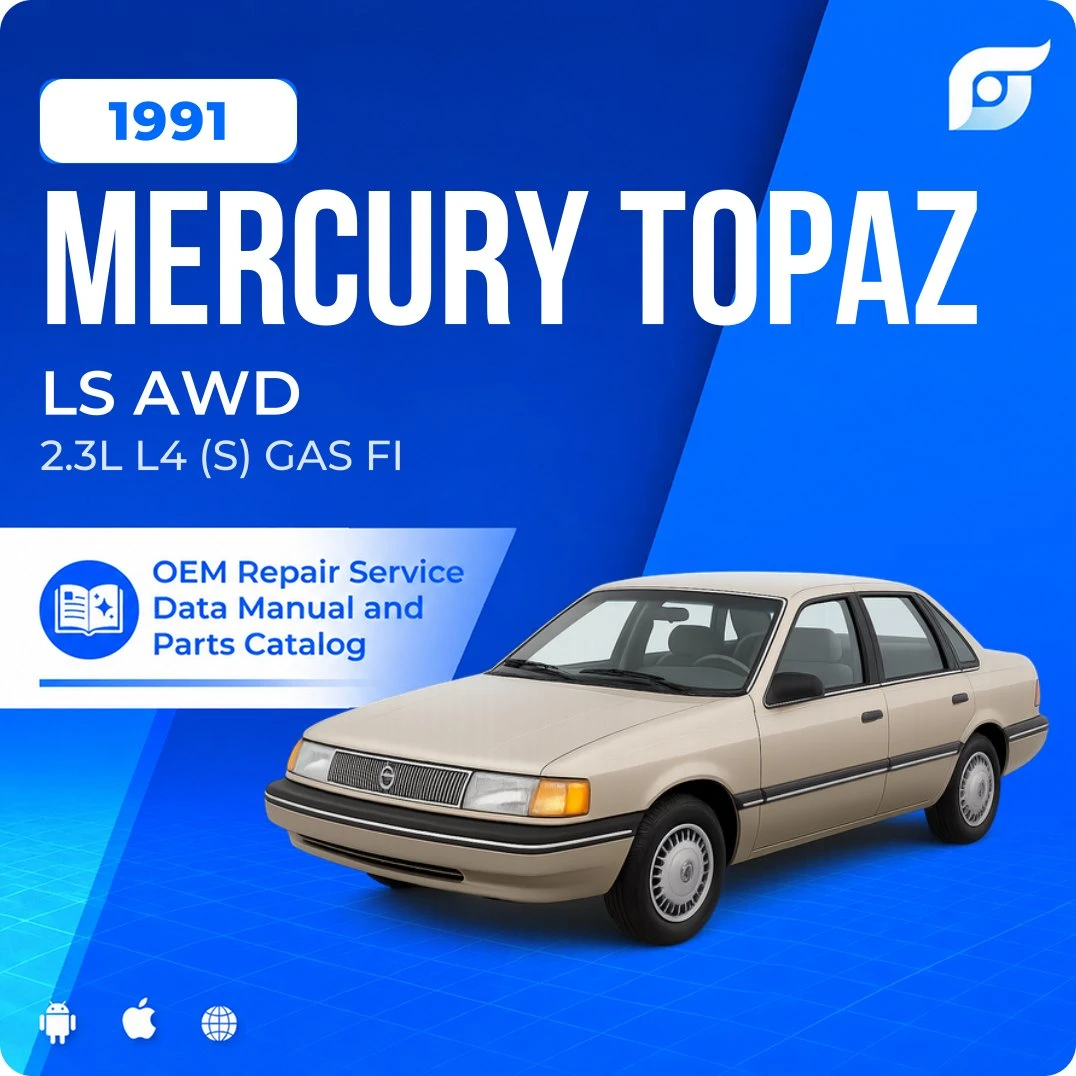 1991 Mercury Topaz LS AWD - OEM Repair Service Manual