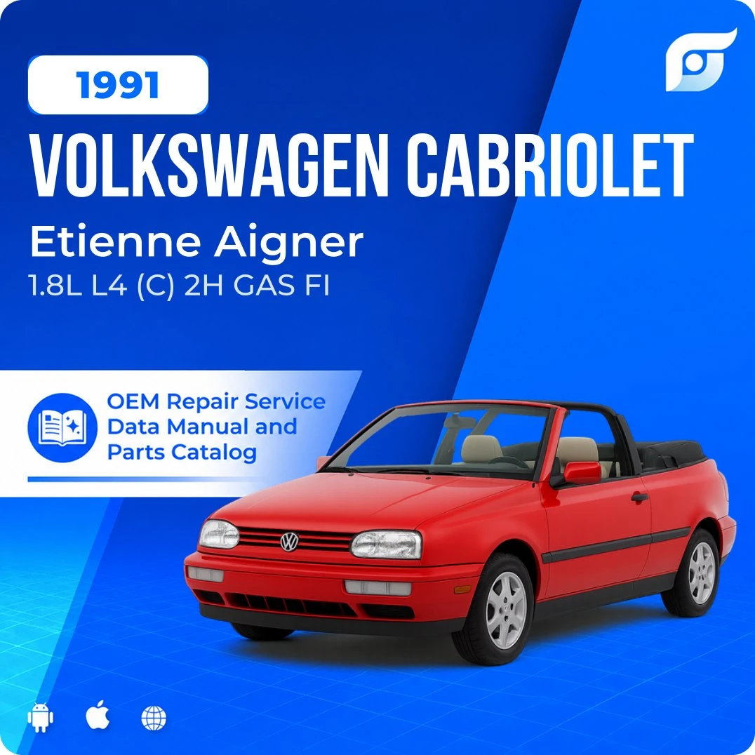 1991 Volkswagen Cabriolet Etienne Aigner - OEM Repair Service Manual