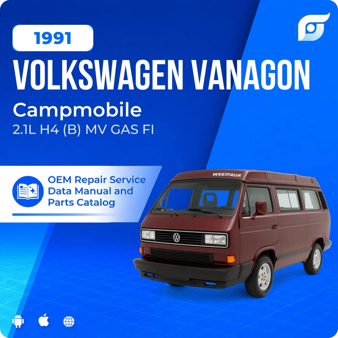 1991 Volkswagen Vanagon Campmobile - OEM Repair Service Manual