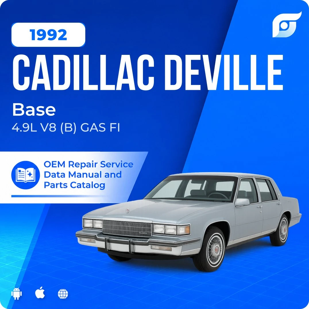 1992 Cadillac DeVille Base - OEM Repair Service Manual