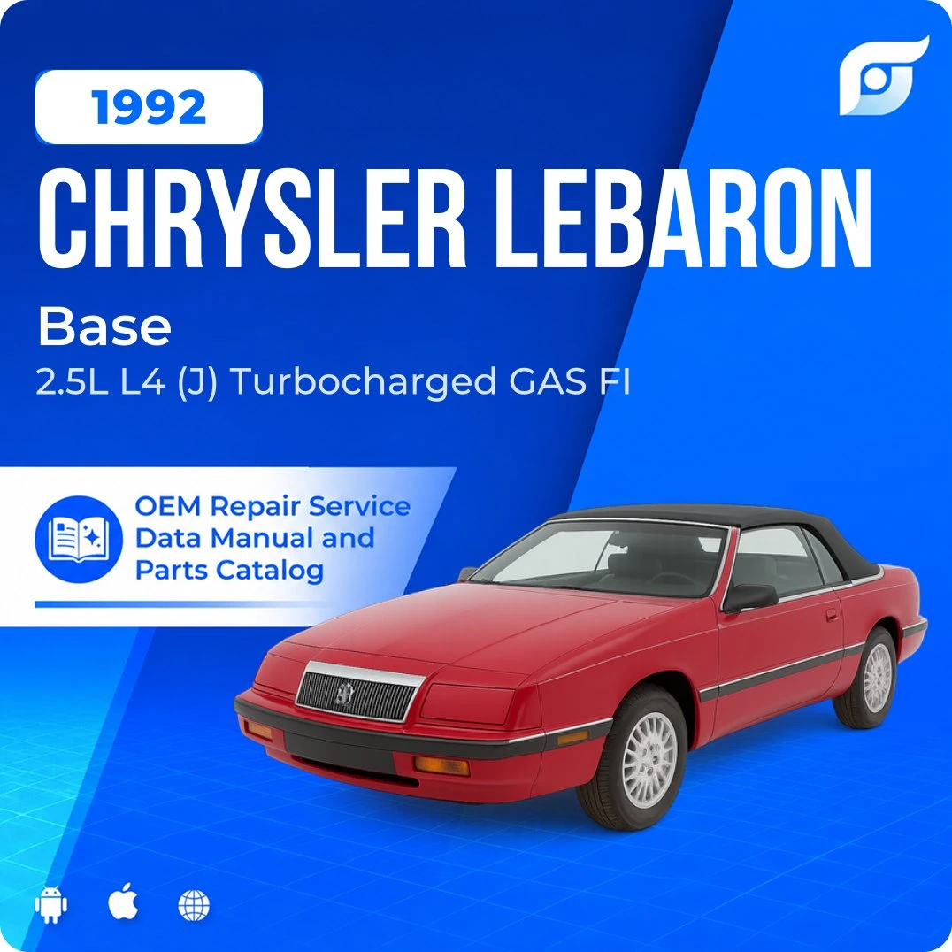 1992 Chrysler LeBaron Base - OEM Repair Service Manual