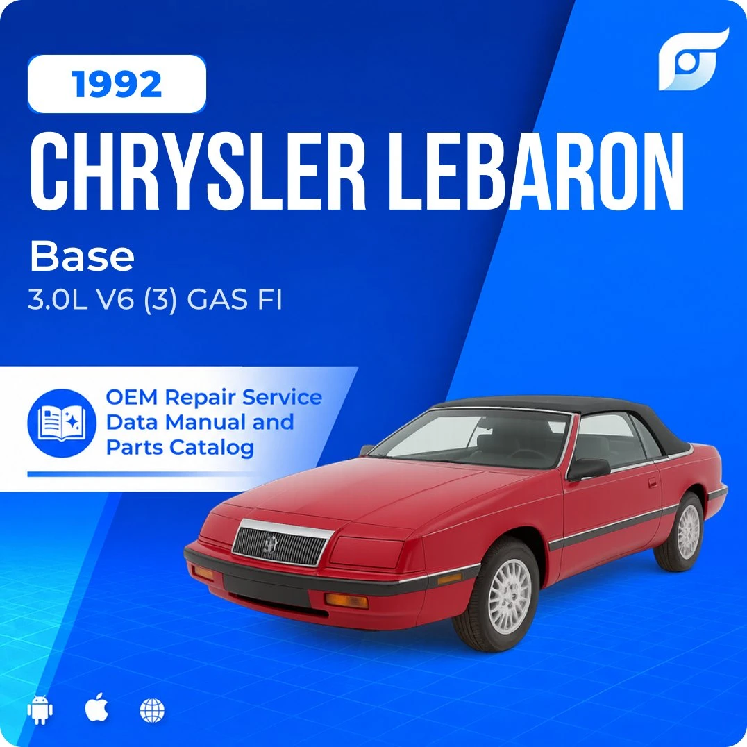 1992 Chrysler LeBaron Base - OEM Repair Service Manual