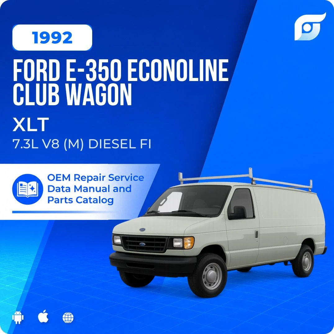 1992 Ford E-350 Econoline Club Wagon XLT - OEM Repair Service Manual