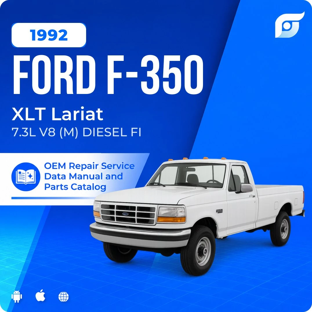 1992 Ford F-350 XLT Lariat - OEM Repair Service Manual