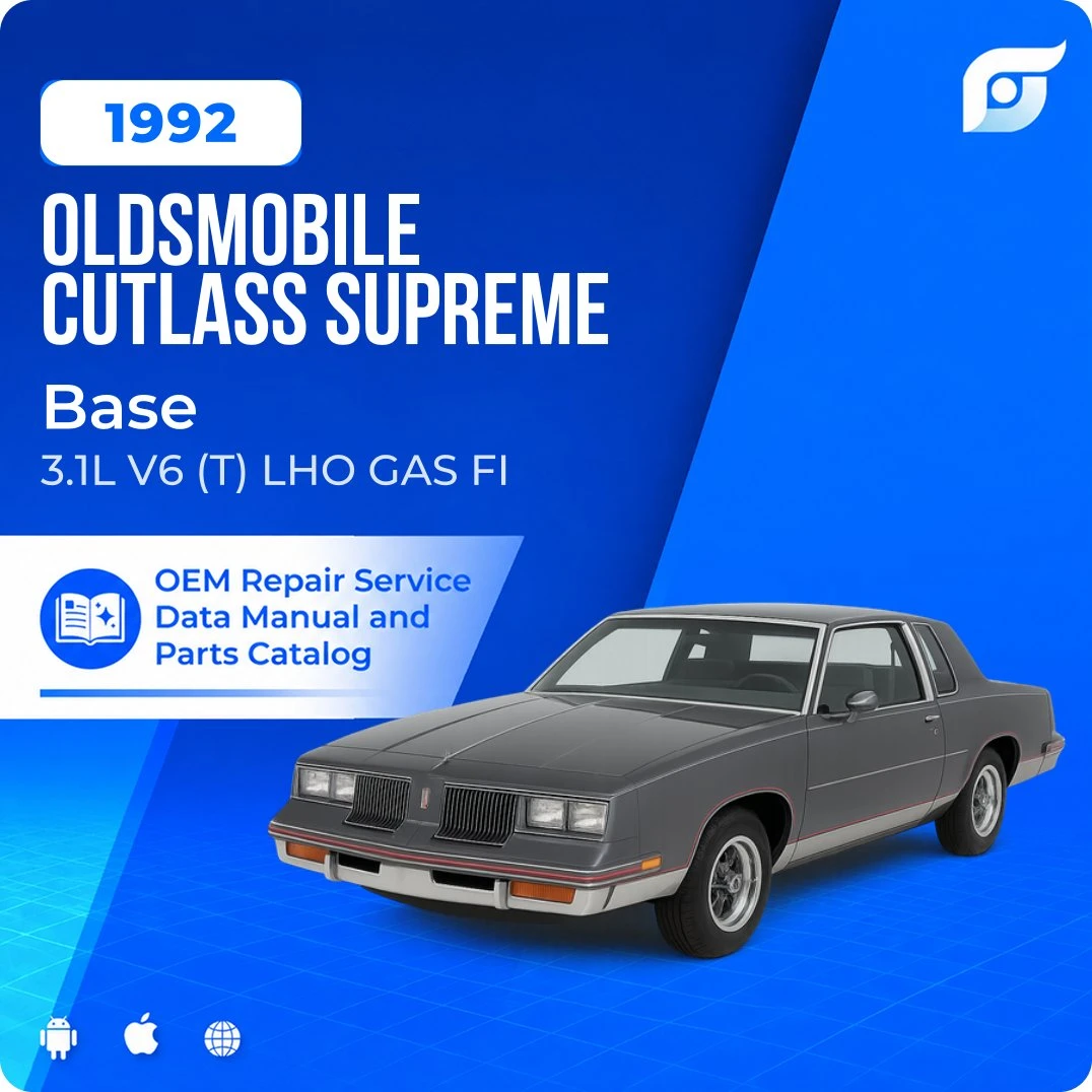 1992 Oldsmobile Cutlass Supreme Base - OEM Repair Service Manual