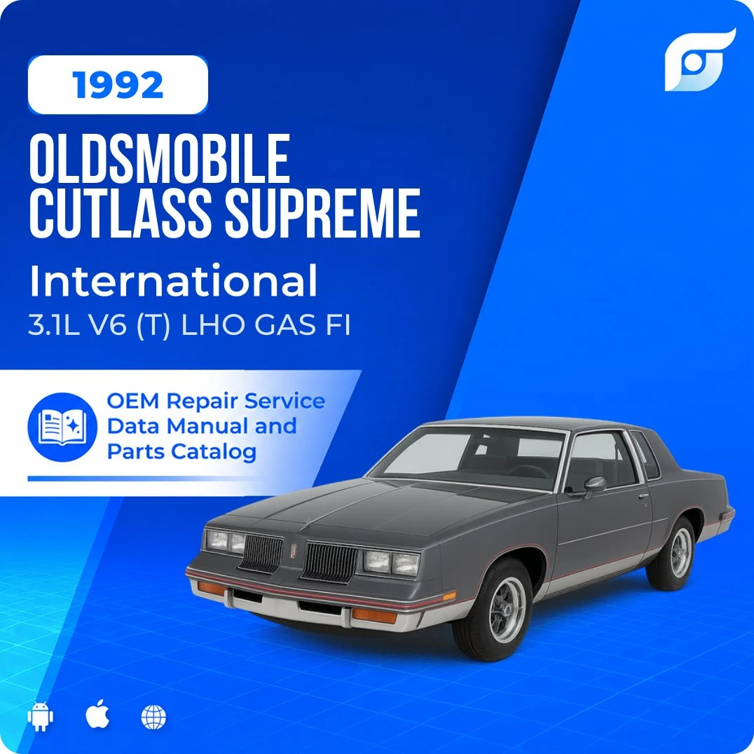 1992 Oldsmobile Cutlass Supreme International - OEM Repair Service Manual