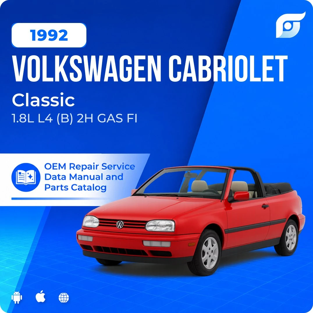 1992 Volkswagen Cabriolet Classic - OEM Repair Service Manual