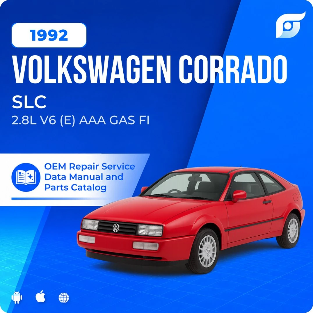1992 Volkswagen Corrado SLC - OEM Repair Service Manual