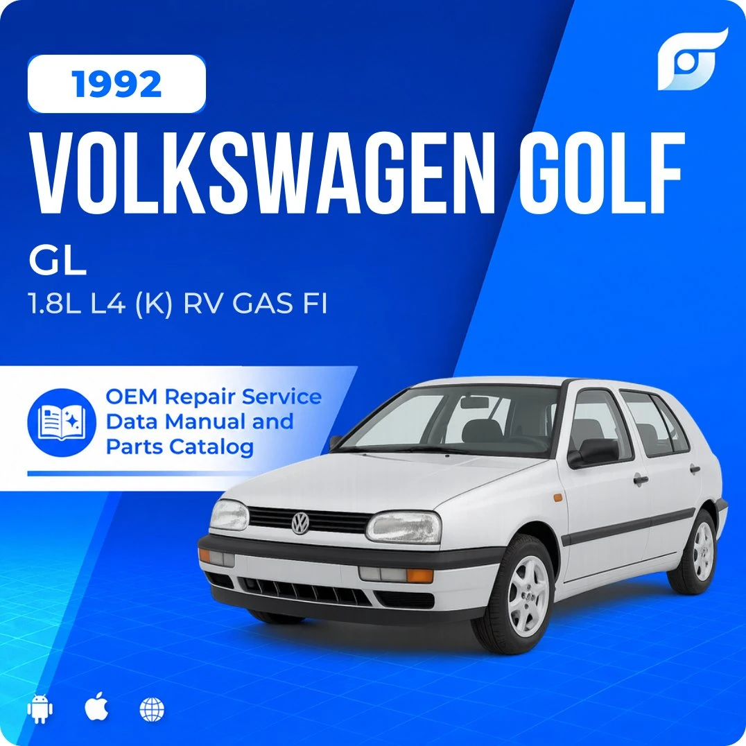 1992 Volkswagen Golf GL - OEM Repair Service Manual