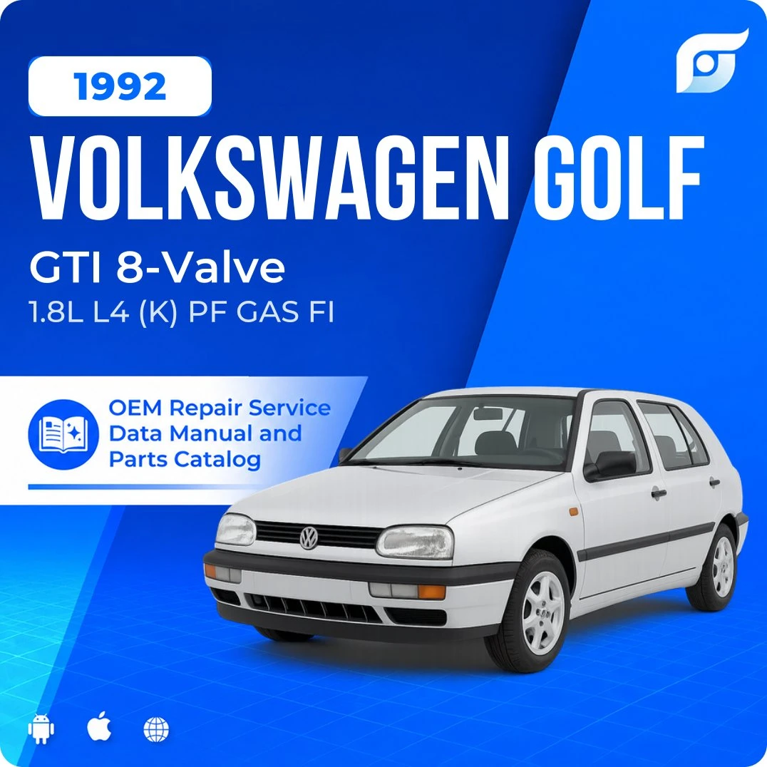 1992 Volkswagen Golf GTI 8-Valve - OEM Repair Service Manual