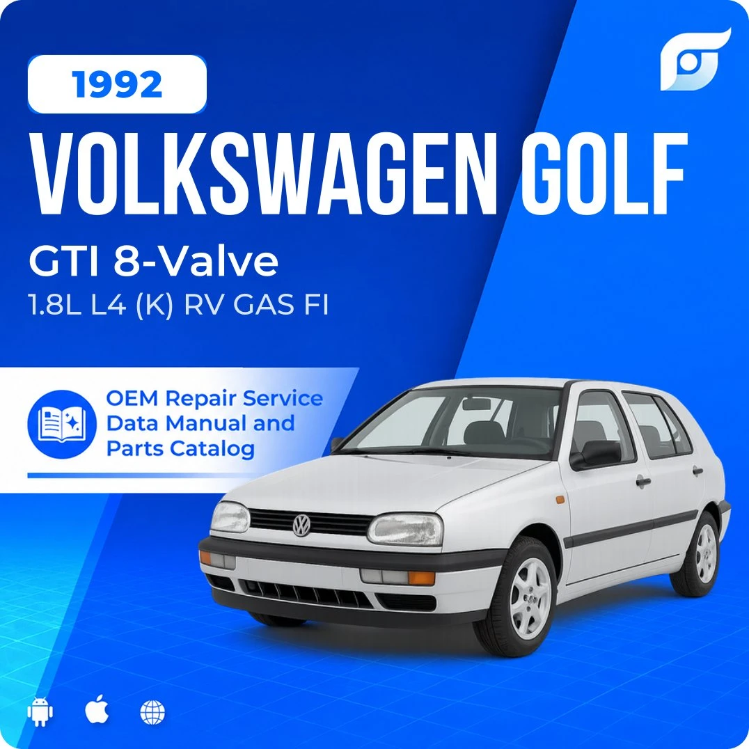 1992 Volkswagen Golf GTI 8-Valve - OEM Repair Service Manual