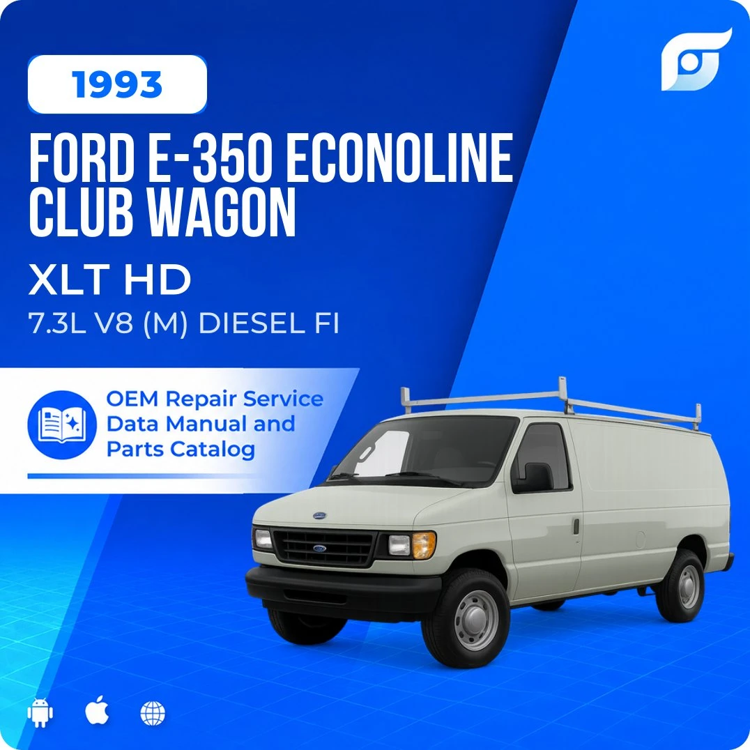 1993 Ford E-350 Econoline Club Wagon XLT HD - OEM Repair Service Manual
