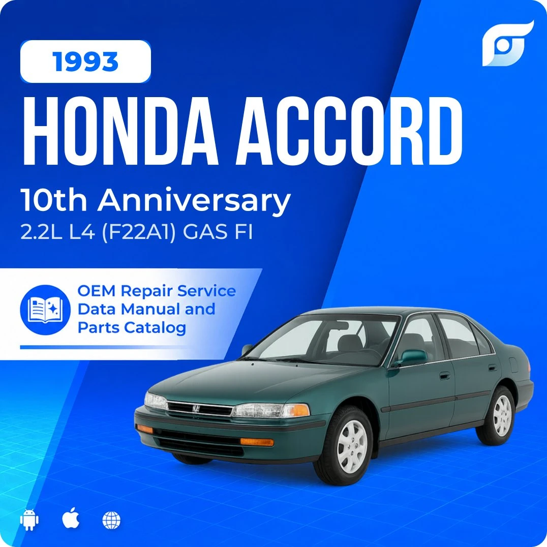 1993 Honda Accord 10th Anniversary - OEM Repair Service Manual