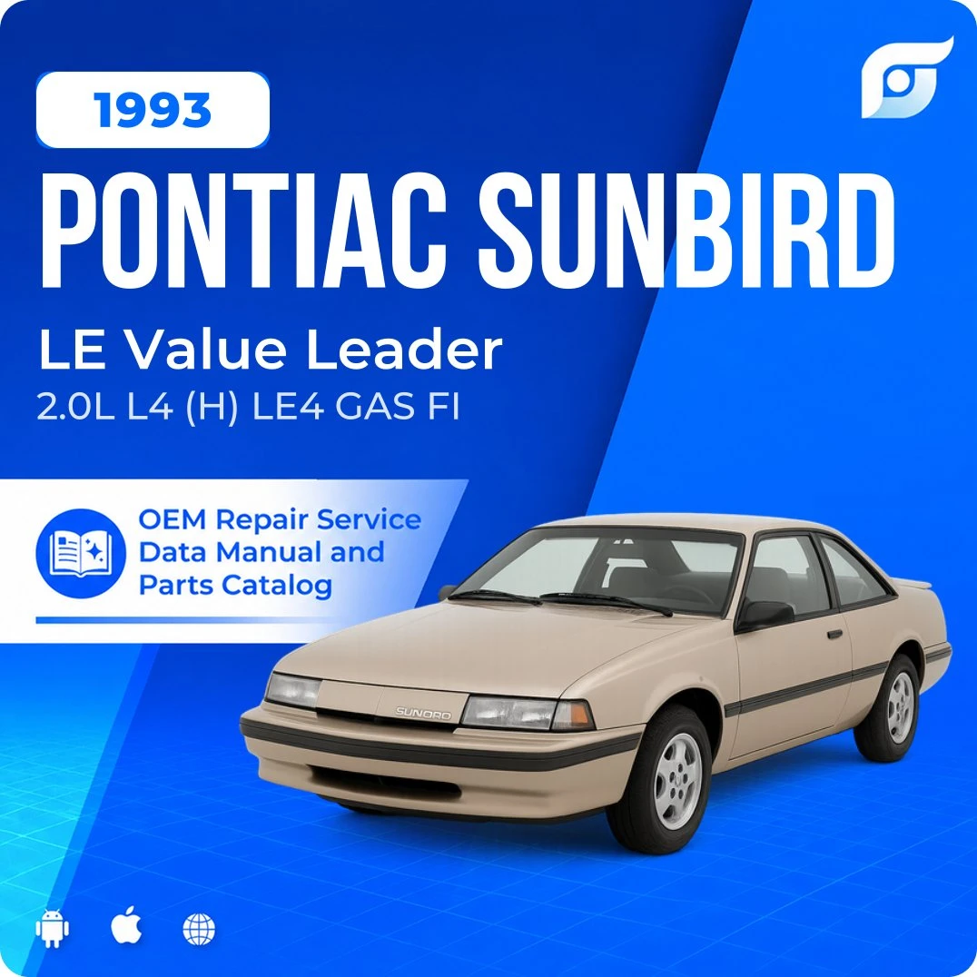 1993 Pontiac Sunbird LE Value Leader - OEM Repair Service Manual