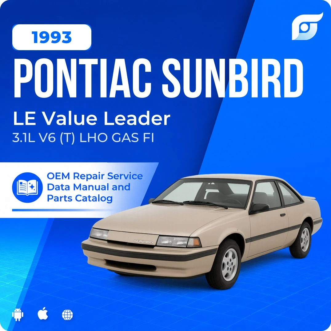 1993 Pontiac Sunbird LE Value Leader - OEM Repair Service Manual