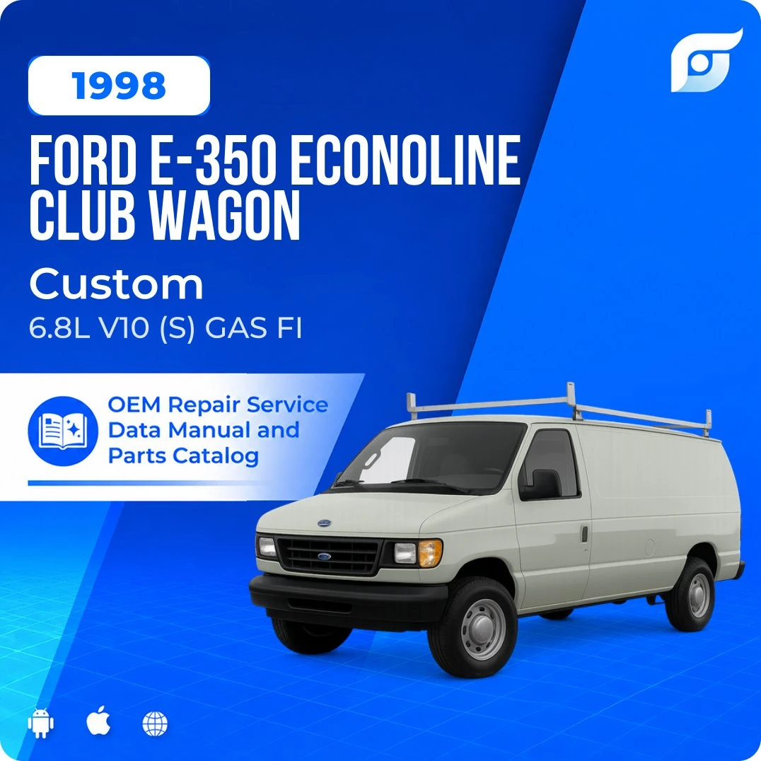 1998 Ford E-350 Econoline Club Wagon Custom - OEM Repair Service Manual