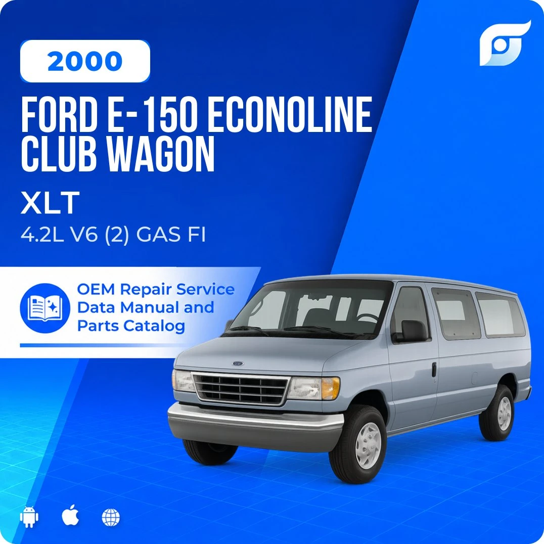2000 Ford E-150 Econoline Club Wagon XLT - OEM Repair Service Manual