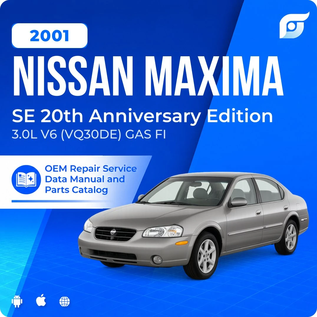 2001 Nissan Maxima SE 20th Anniversary Edition - OEM Repair Service Manual
