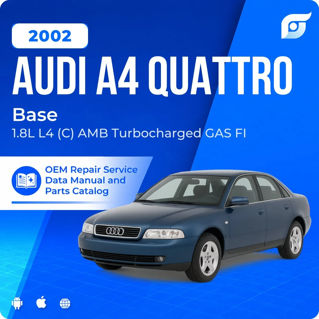 2002 Audi A4 Quattro Base - OEM Repair Service Manual
