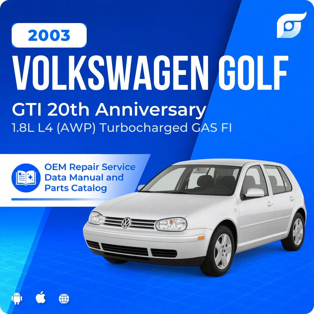 2003 Volkswagen Golf GTI 20th Anniversary - OEM Repair Service Manual