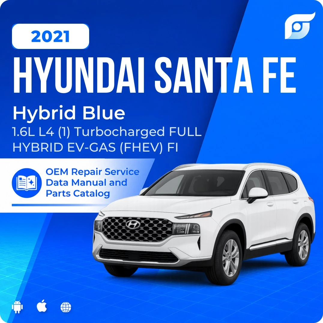 2021 Hyundai Santa Fe Hybrid Blue - OEM Repair Service Manual