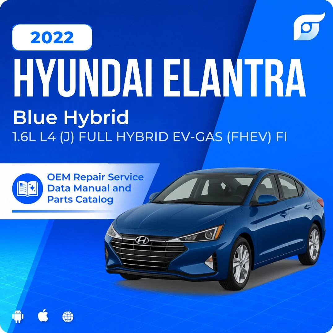 2022 Hyundai Elantra Blue Hybrid - OEM Repair Service Manual