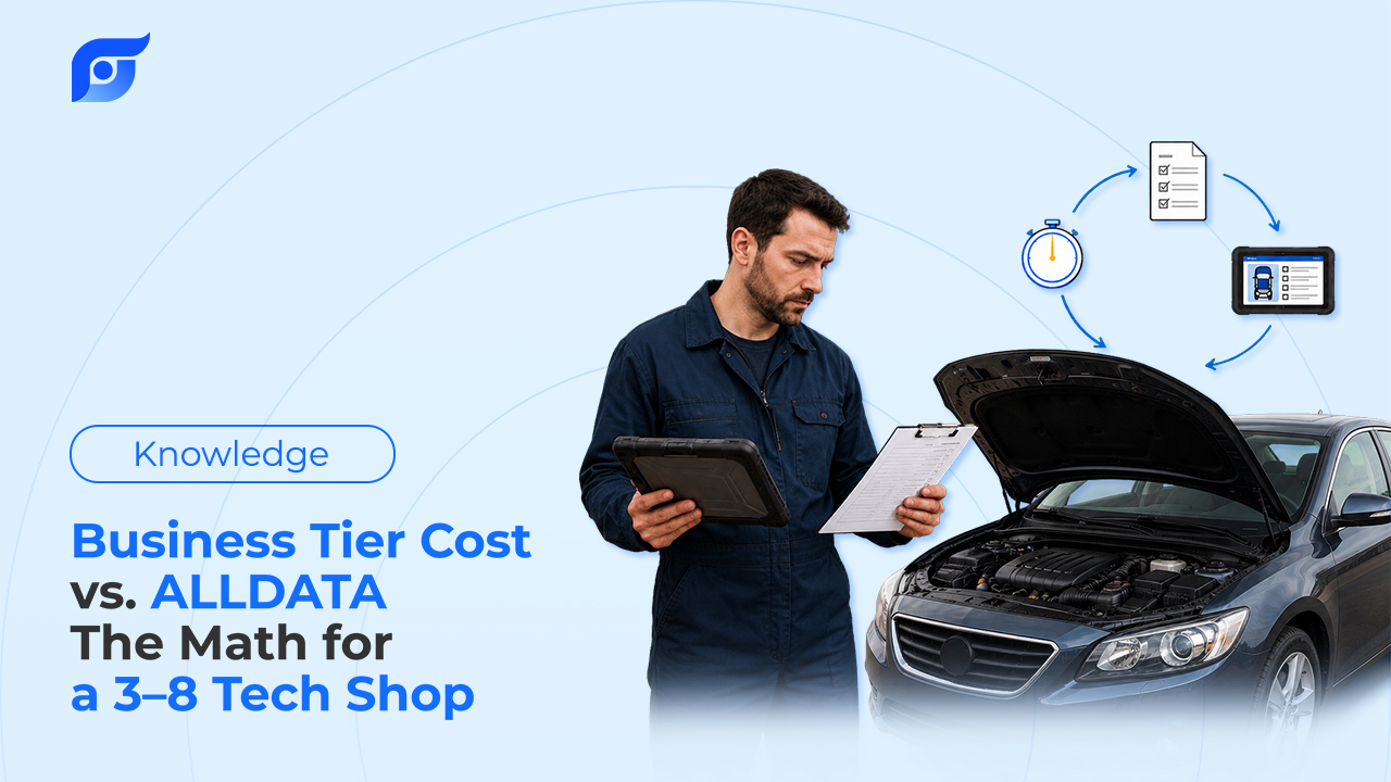 Business Tier Cost vs. ALLDATA (~$200_Seat)_ The Math for a 3–8 Tech Shop
