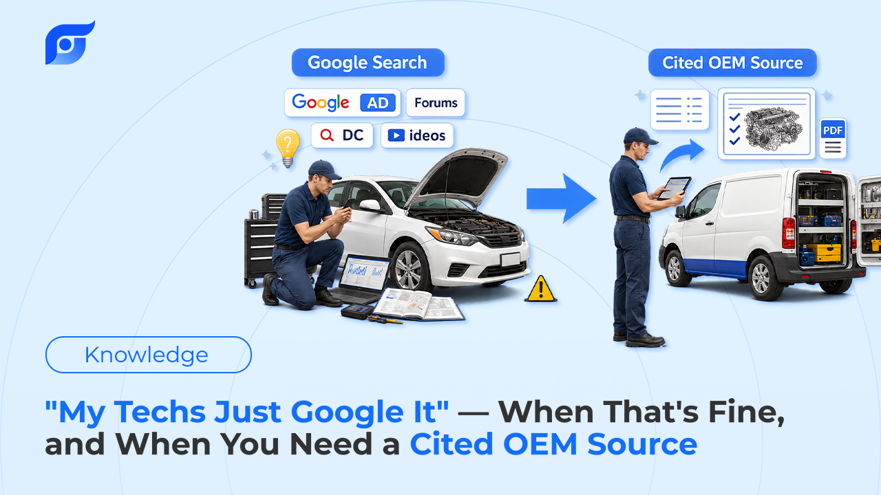 My Techs Just Google It_ — When That's Fine, and When You Need a Cited OEM Source