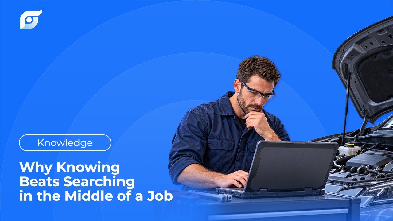 Why Knowing Beats Searching in the Middle of a Job